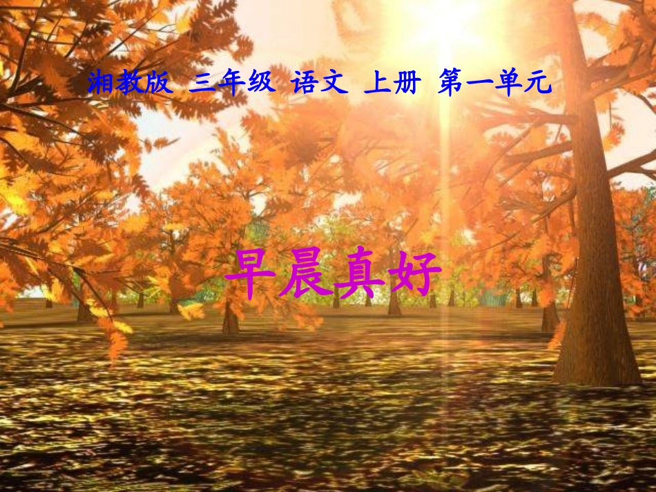湘教版三年级上册《早晨真好-2》PPT课件_第2页