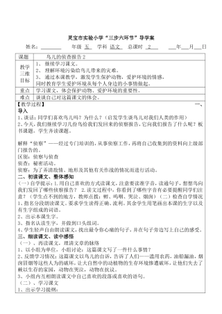鸟儿的侦查报告2