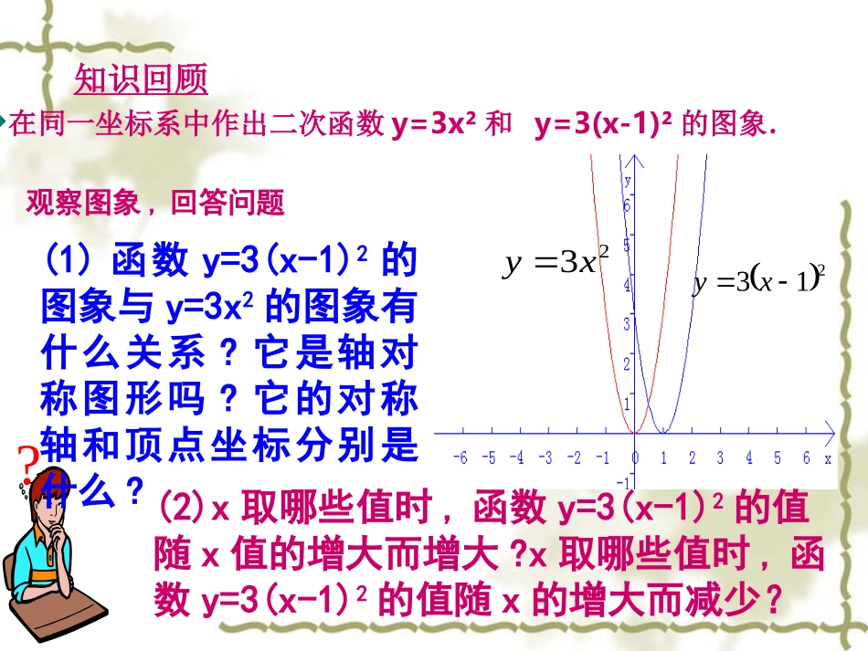 二次函数y=a(x-h)2=k的图像和性质_第2页