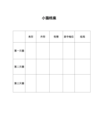 (部编)初中语文人教2011课标版七年级上册小猫档案-(2)