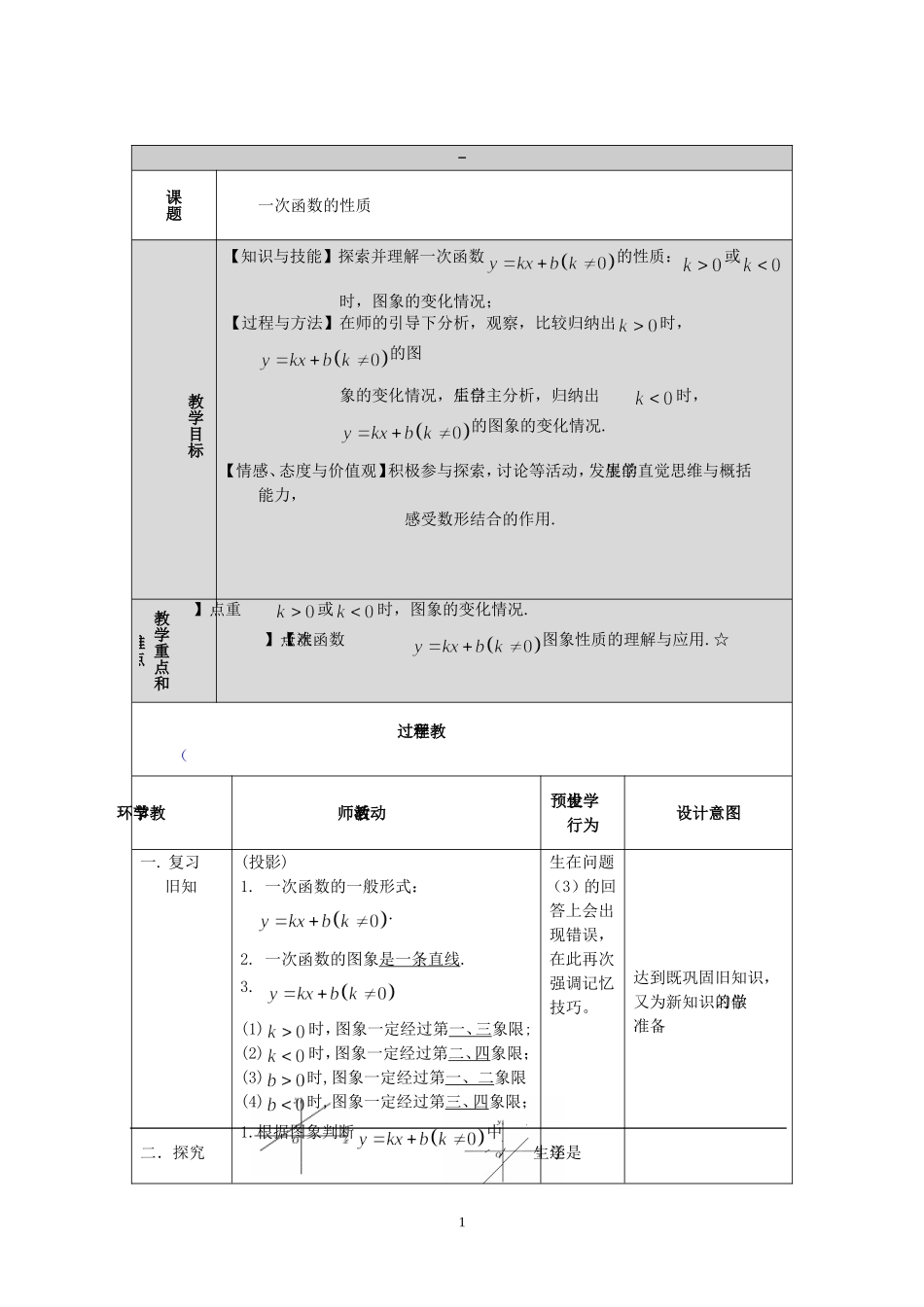 一次函数的性质教学设计_第1页