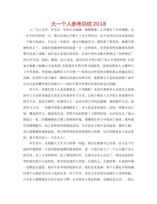大一个人参考总结2018 