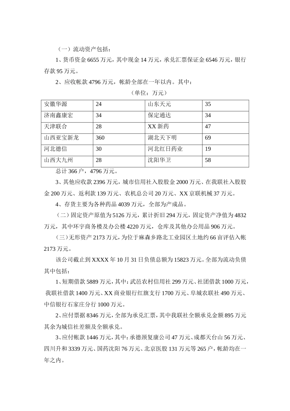 关于XXXX医药有限公司担保资格的调查报告_第2页