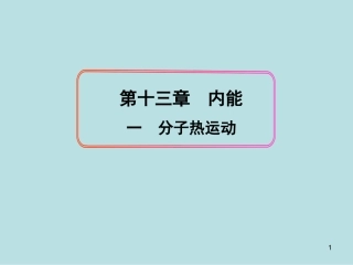 2013版人教版九年级物理十三章第一节《分子热运动》