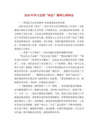 2024年学习全国“两会”精神心得体会 