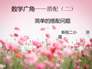 人教2011版小学数学三年级简单的搭配