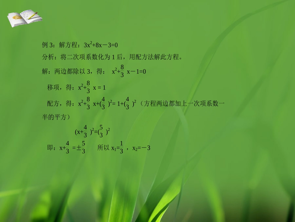 2.用配方法求解一元二次方程(2).2用配方法求解一元二次方程(2)_第3页