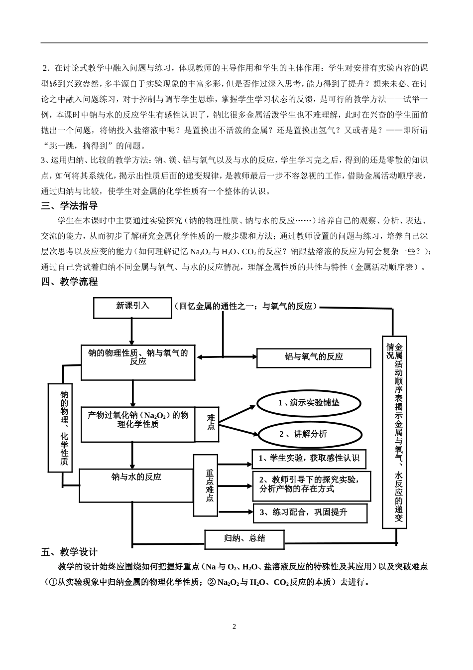 金属的化学性质第一课时教学设计江智强_第2页