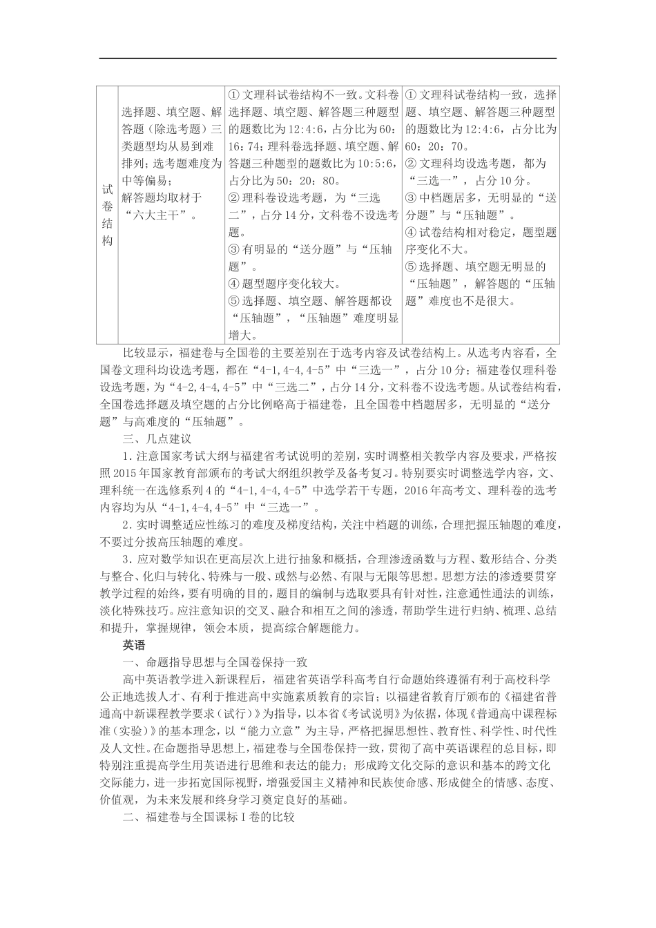 全国卷与福建卷主要区别_第3页