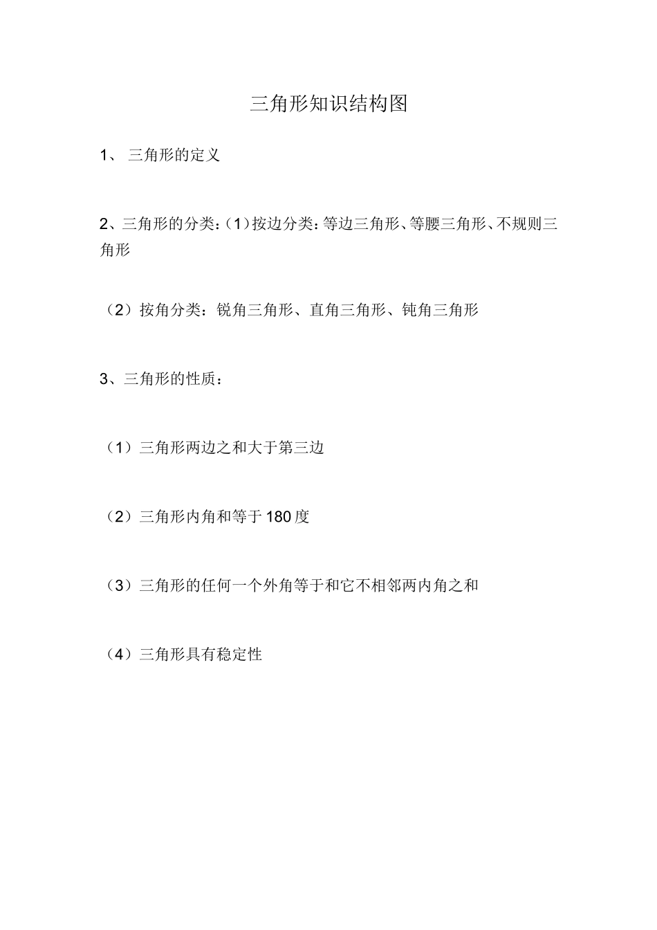 三角形知识结构图_第1页