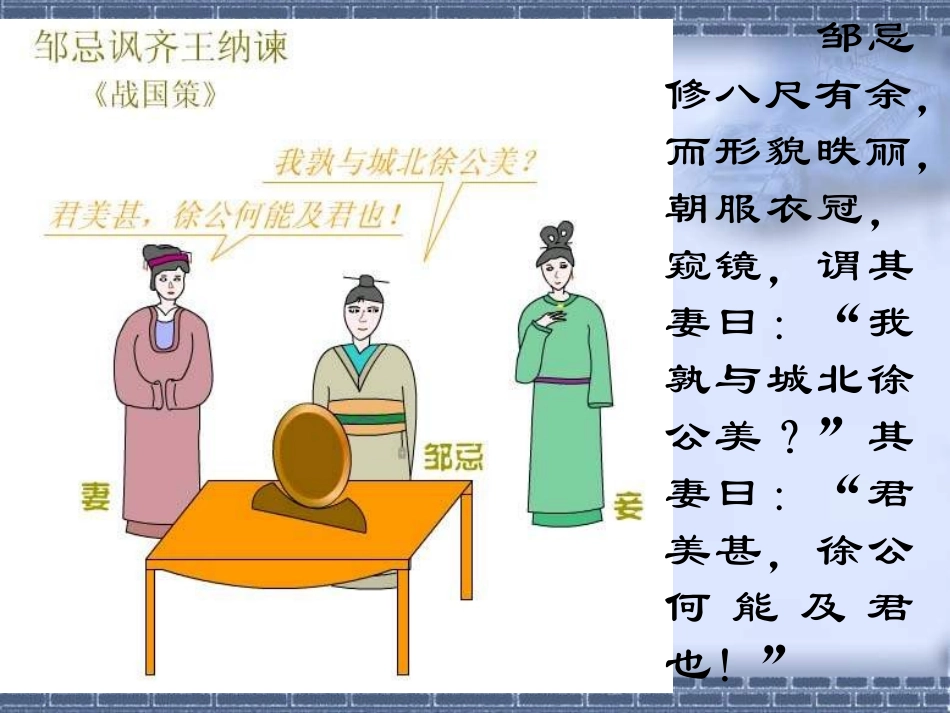 语文九年级下册《邹忌讽齐王纳谏》优秀课件：38页_第2页