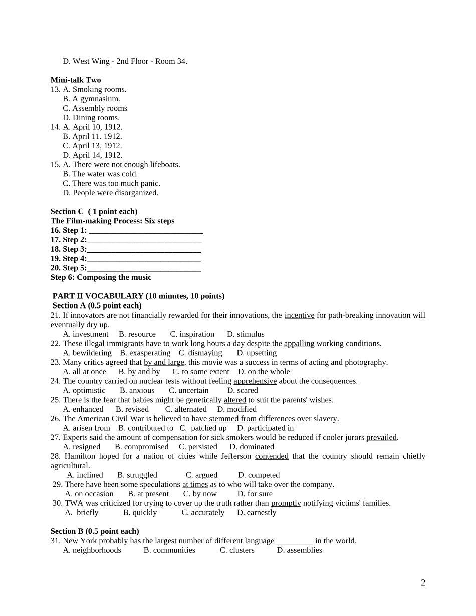研究生学位英语考试真题GET102007-1_第2页