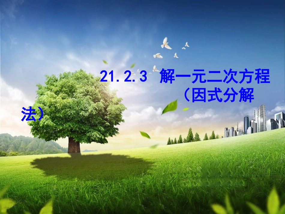 21.2.3因式分解法_第1页