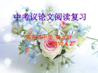 中考议论文复习