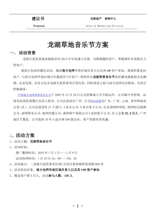 作品：龙湖草地音乐节(南方电网)