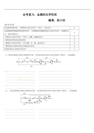 会考复习：金属的化学性质