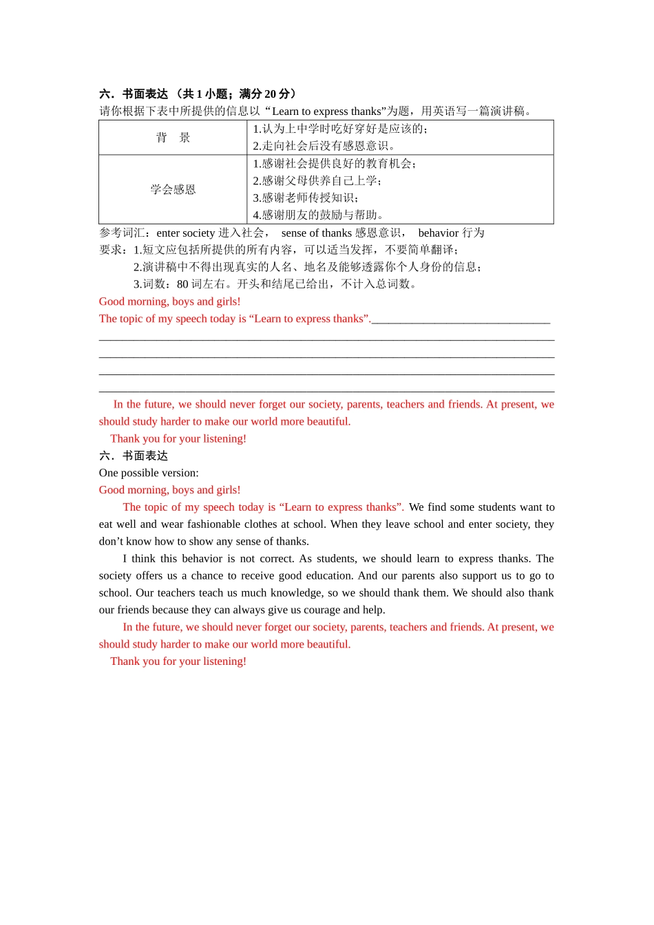 书面表达资料_第1页