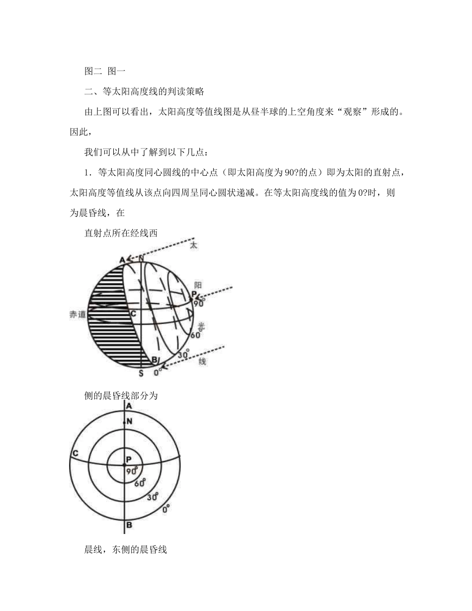 难点突破：等太阳高度线难点突破_第2页