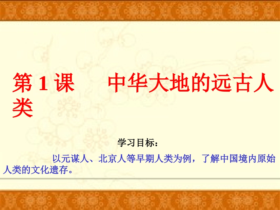 历史：1.1《中华大地的远古人类》课件(北师大版七年级上)_第2页
