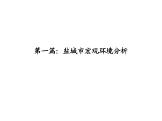 2011年江苏省盐城市房产开发第二次调研详细报告