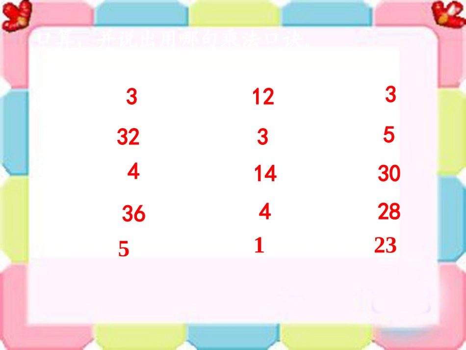 人教2011版小学数学二年级表内除法(一)整理和复习-(2)_第2页