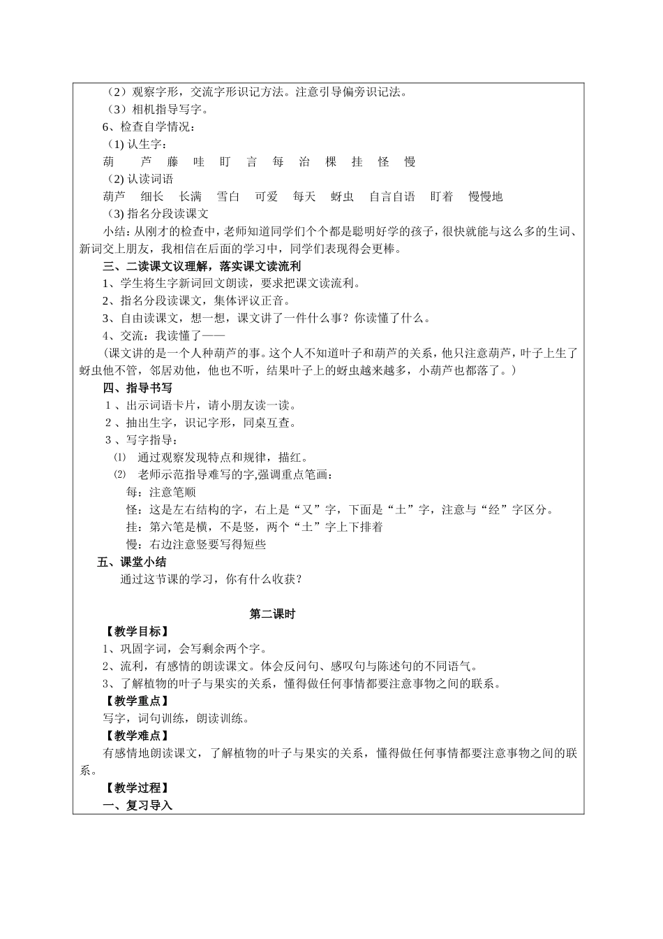 《我要的是葫芦》教学设计_第2页