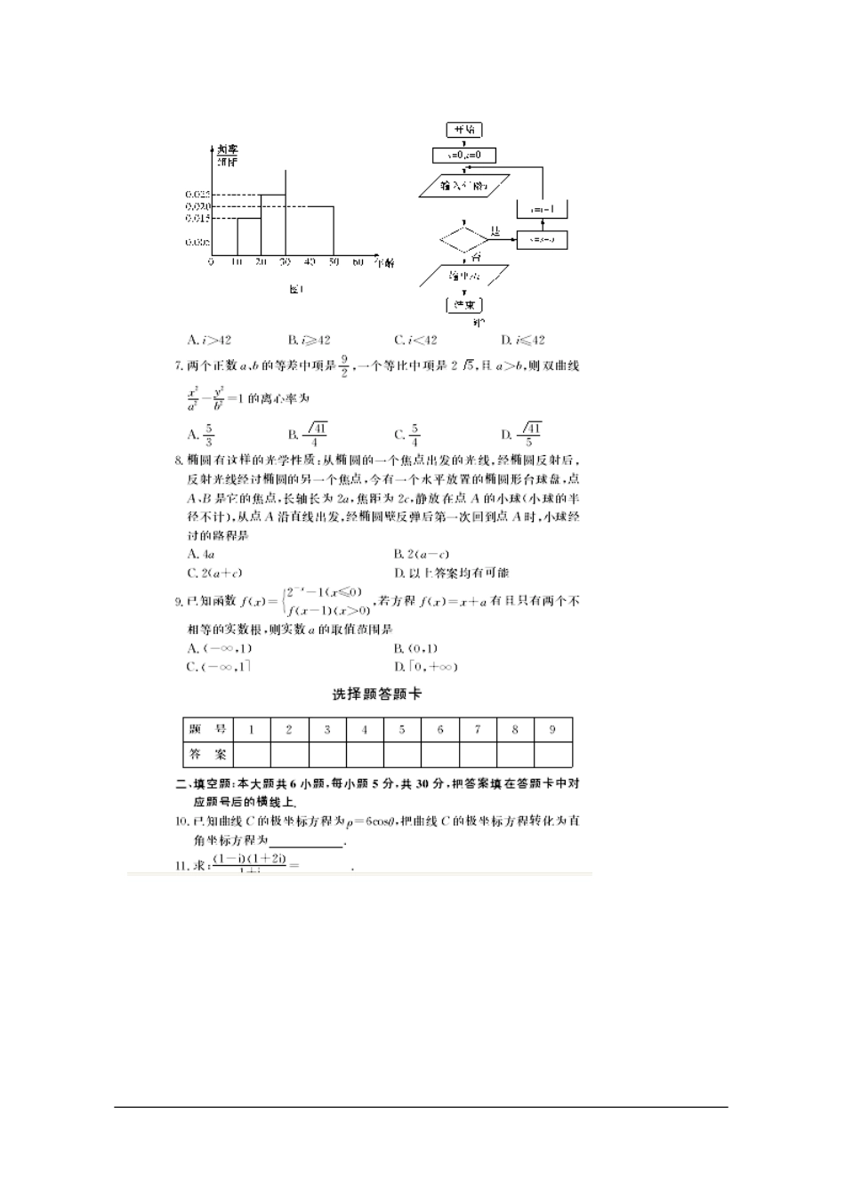 2012-2013学年第二学期湖南省重点中学高三第一次月考数学(文)试题_第2页