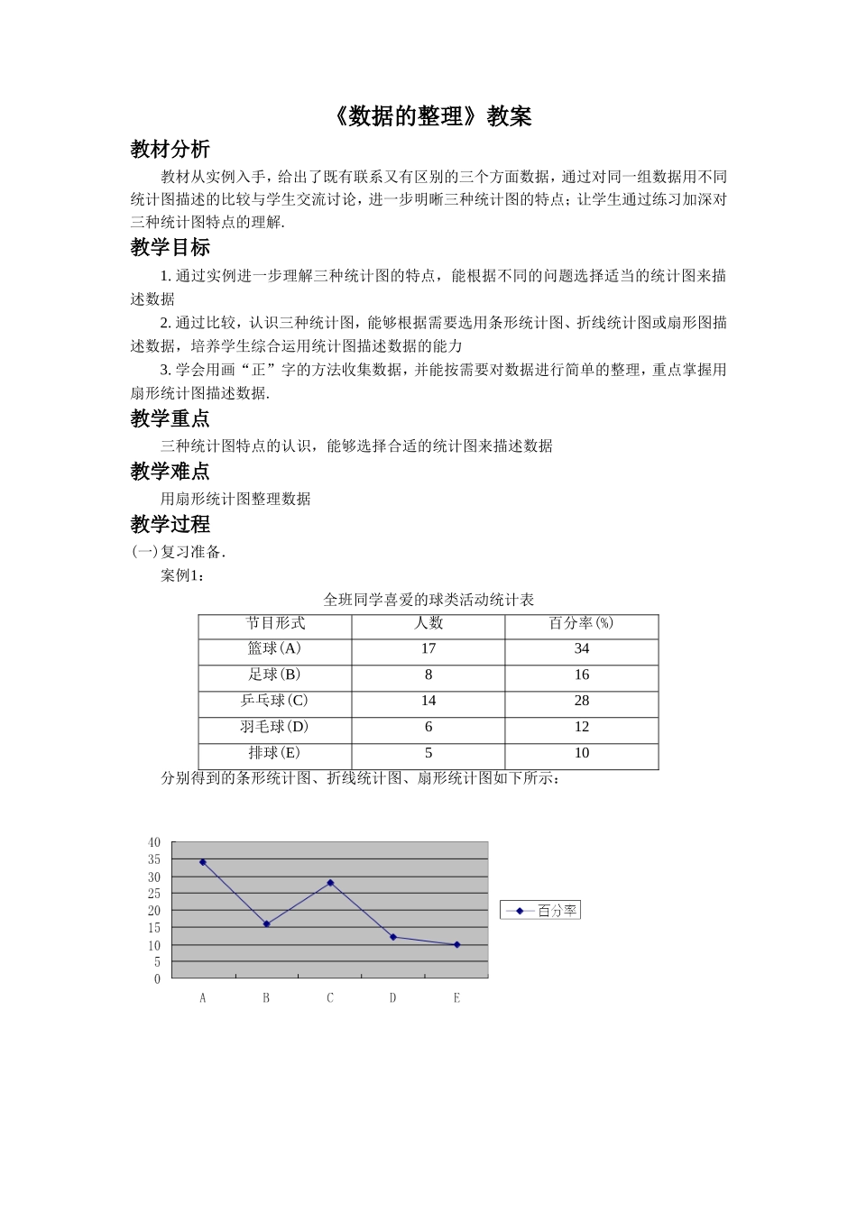 《数据的整理》教案2_第1页