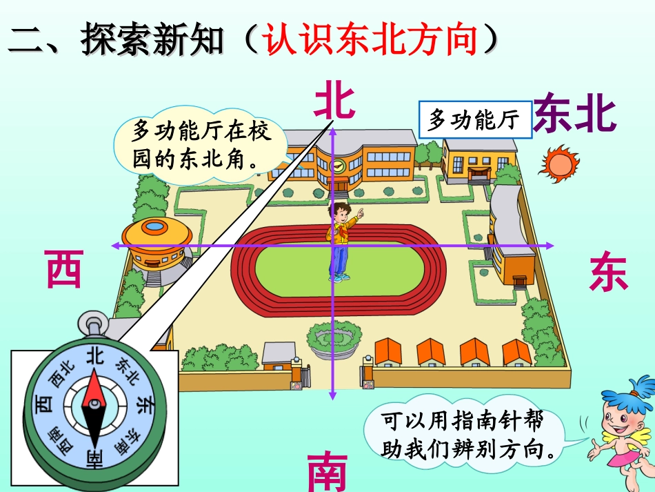 人教2011版小学数学三年级认识东北东南西南西北_第3页