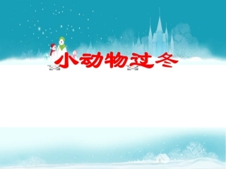 陈华小动物过冬课件