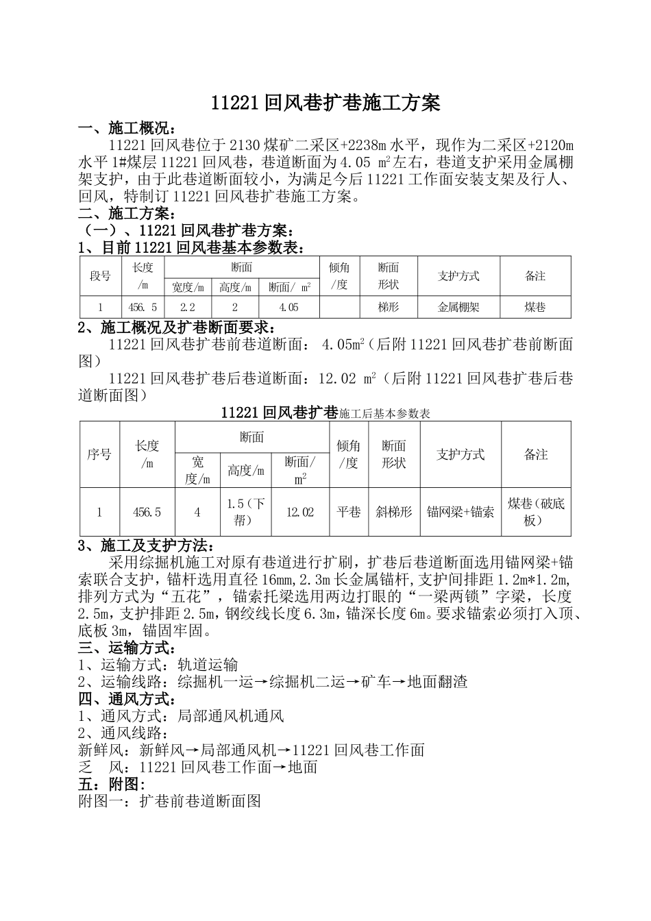 回风巷扩巷施工方案_第3页
