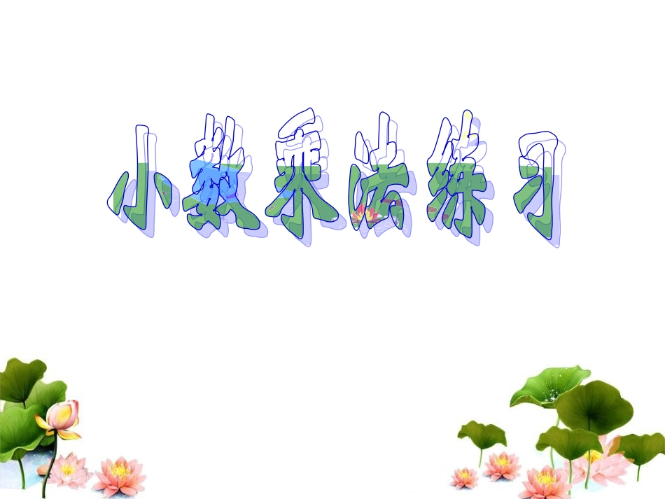 《小数乘法练习》_第1页