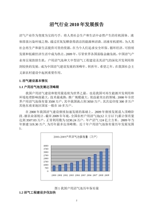 沼气产业发展报告