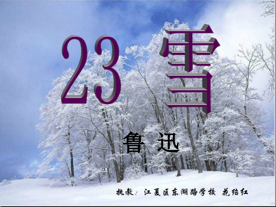 雪MicrosoftPowerPoint演示文稿_第2页