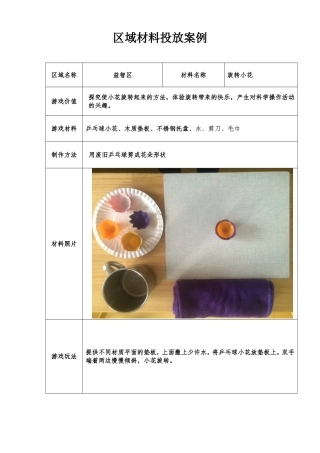 区域材料投放案例益智