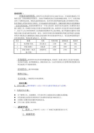 促销活动合作案