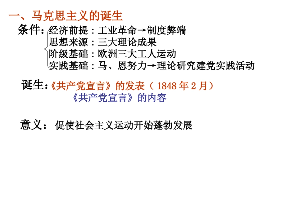 专题九-科学社会主义理论的提出和实践_第2页