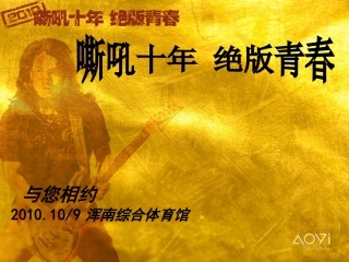 嘶吼十年-绝版青春演唱会招商方案