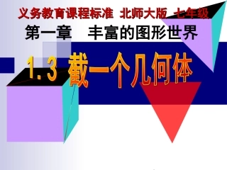 1.3截一个几何体