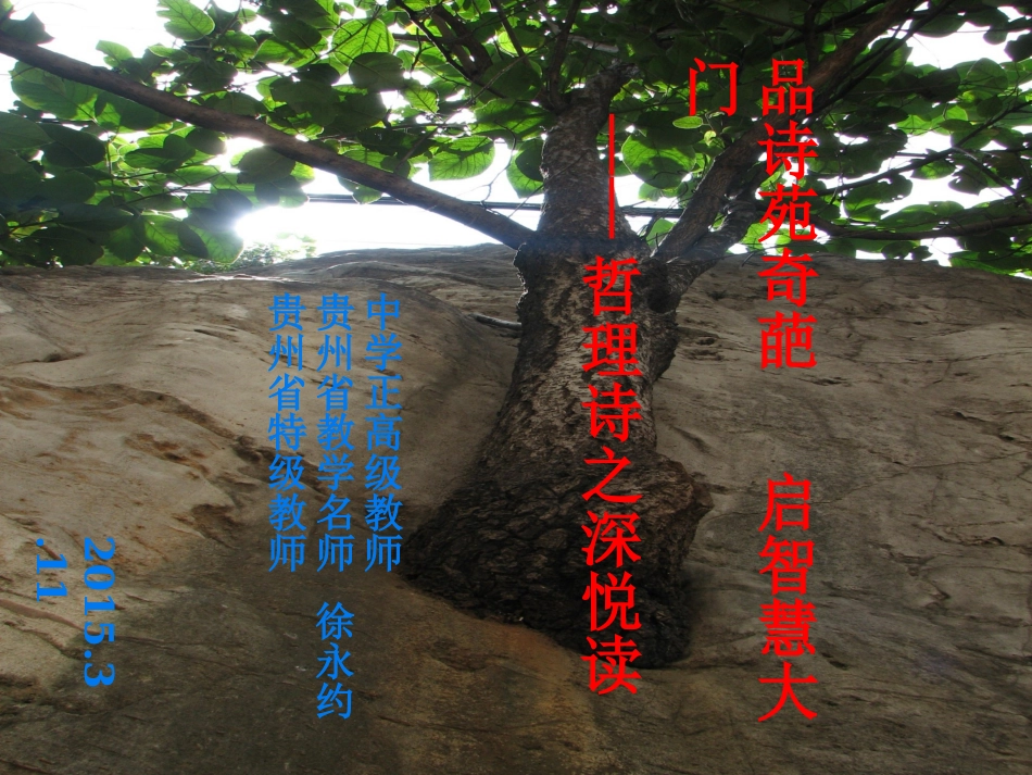 《品诗苑奇葩-启智慧大门——哲理诗之深悦读》2015.3.11_第2页