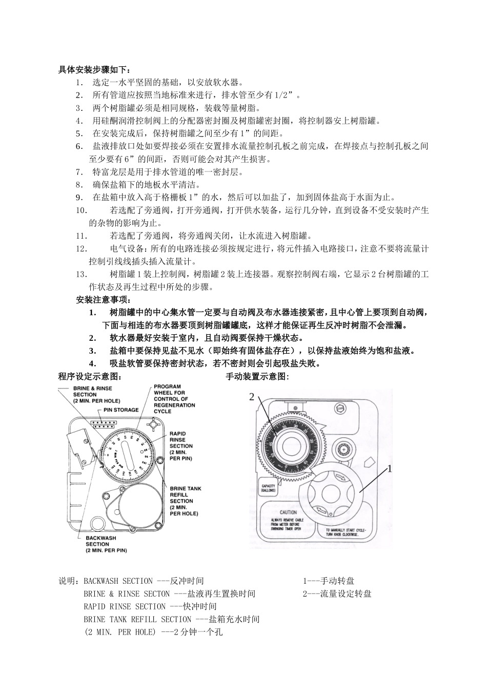 全自动软水器安装使用手册_第2页
