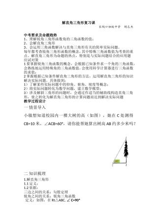 《解直角三角形》复习课教案