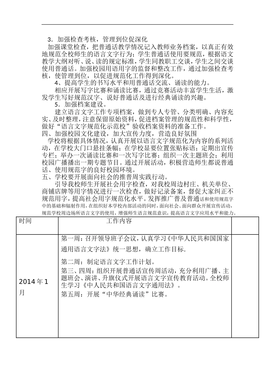 2014年周口女子职专语言文字工作计划_第2页