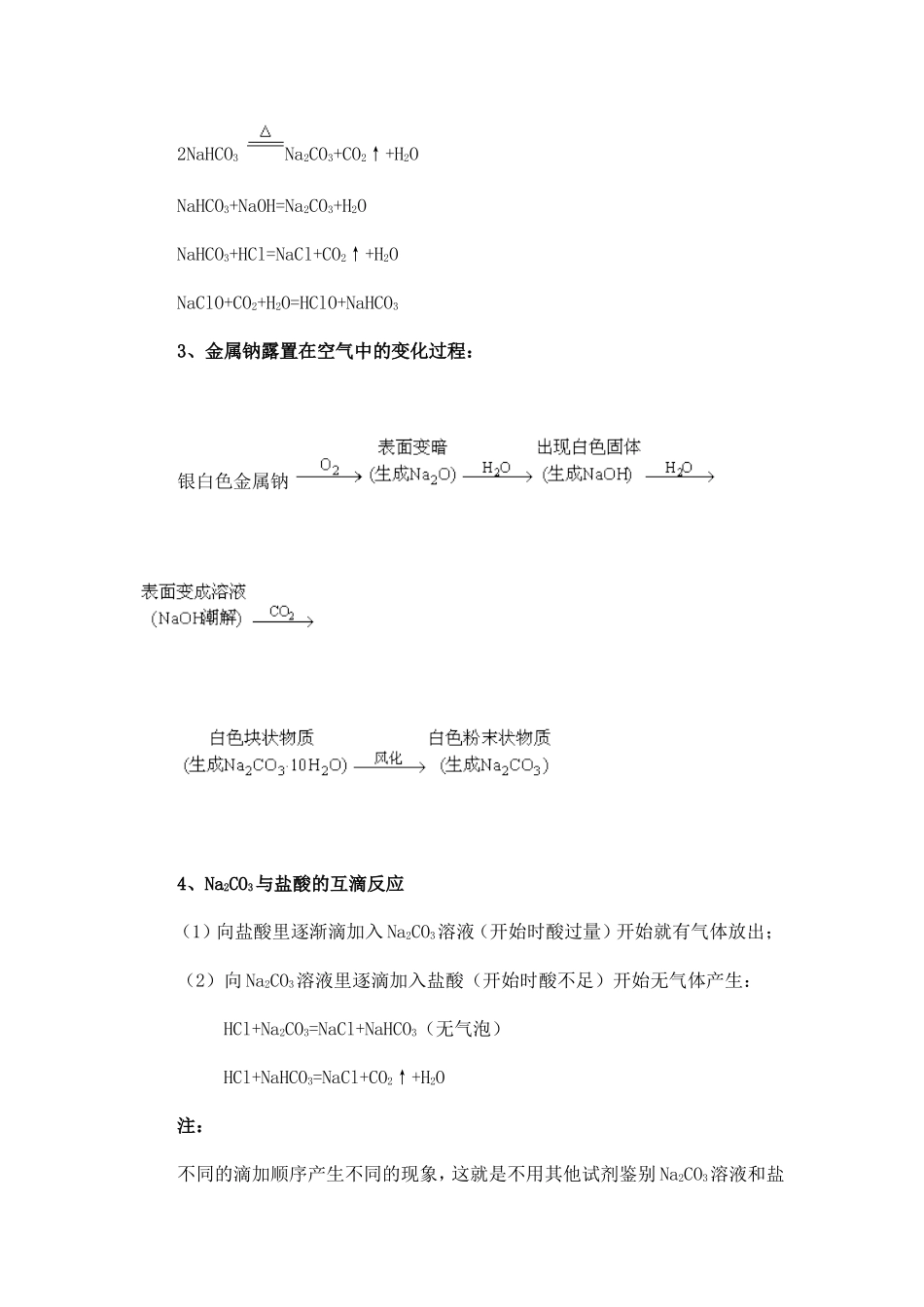 碱金属知识归纳-及例题分析_第3页