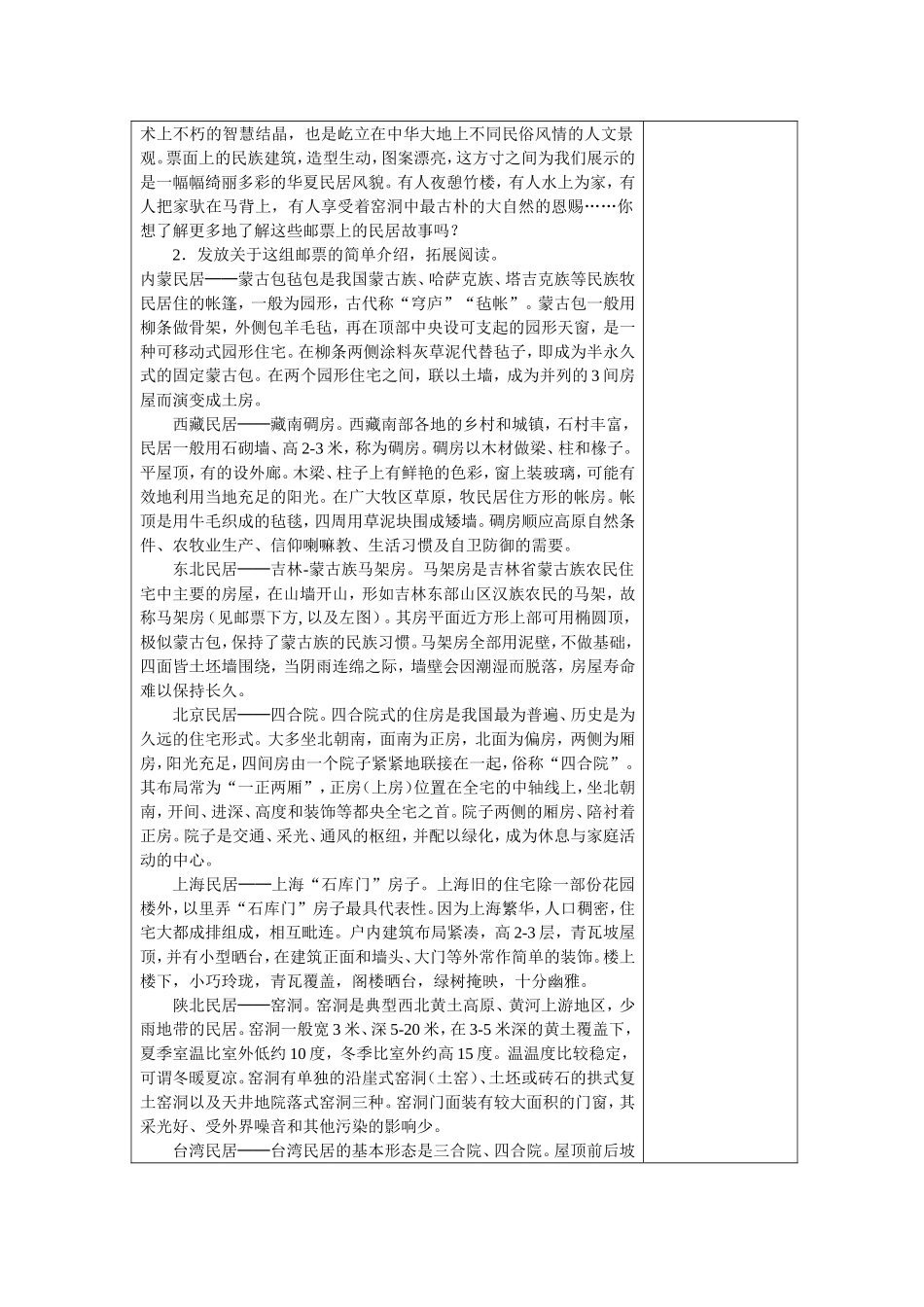 各具特色的民居集体备课记录_第3页