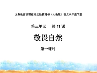 8下3第11课-1敬畏自然
