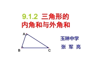 9.1.2三角形的内角和与外角和