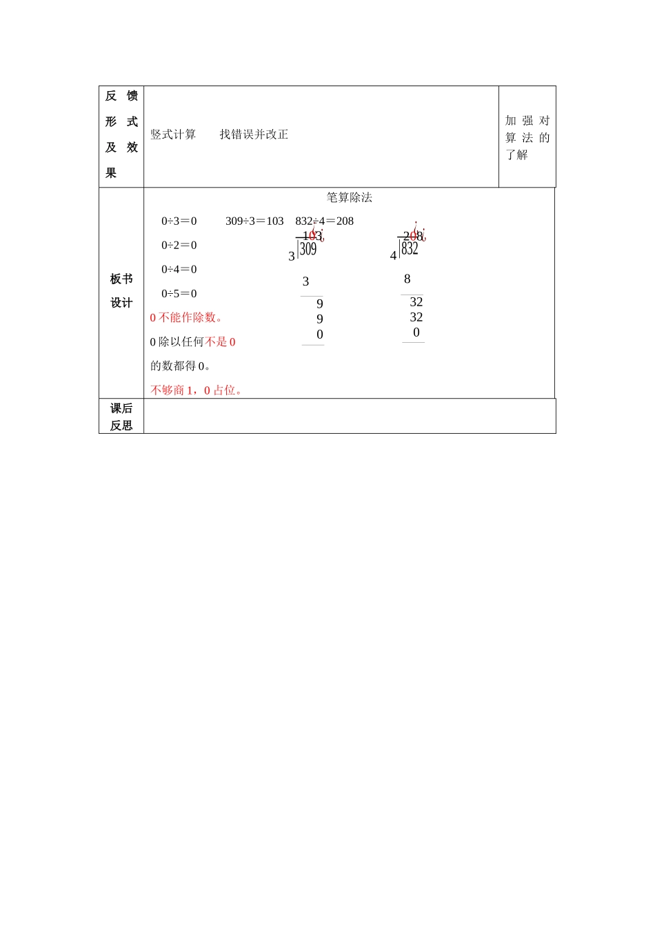 人教2011版小学数学三年级商中有0的除法_第3页