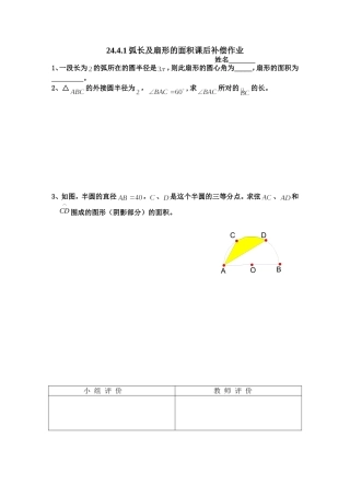 课后作业.4.1弧长及扇形的面积课后补偿作业-文档