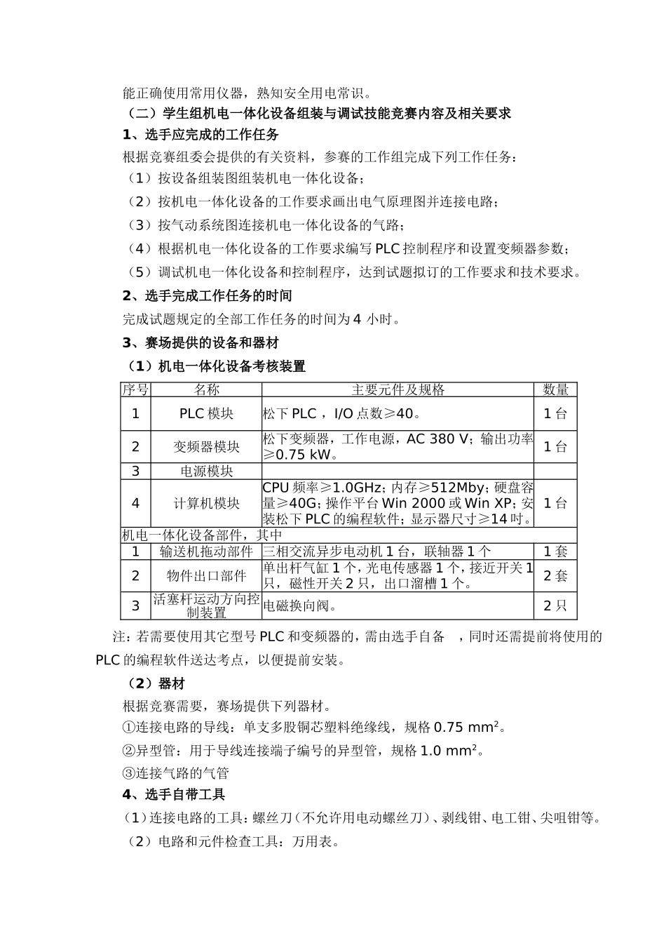 南通市中等职业学校电工电子技能大赛实施方案_第3页